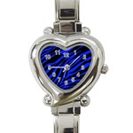 blue zebra Heart Italian Charm Watch