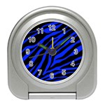 blue zebra Travel Alarm Clock