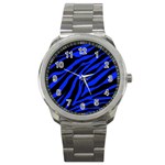 blue zebra Sport Metal Watch