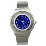 blue zebra Stainless Steel Watch