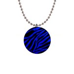 blue zebra 1  Button Necklace