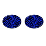 blue zebra Cufflinks (Oval)