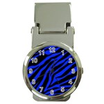 blue zebra Money Clip Watch