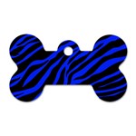 blue zebra Dog Tag Bone (One Side)