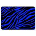 blue zebra Large Doormat