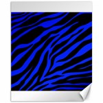 blue zebra Canvas 11  x 14 