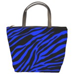 blue zebra Bucket Bag