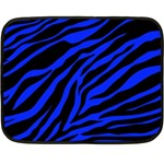 blue zebra Double Sided Fleece Blanket (Mini)