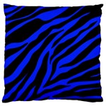 blue zebra Large Cushion Case (One Side)