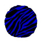 blue zebra Standard 15  Premium Round Cushion 