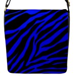 blue zebra Flap Closure Messenger Bag (S)