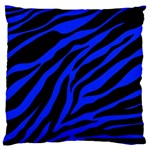 blue zebra Large Flano Cushion Case (One Side)