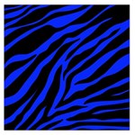 blue zebra Large Satin Scarf (Square)