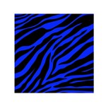 blue zebra Small Satin Scarf (Square)