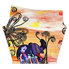 Indian Elephants Yoga Cropped Leggings from ArtsNow.com Right