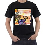 Indian Elephants Men s T-Shirt (Black)