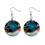 Aqua Adventures 1  Button Earrings