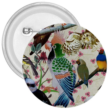 Pretty Birdies 3  Button from ArtsNow.com Front