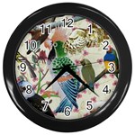 Pretty Birdies Wall Clock (Black)