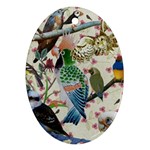 Pretty Birdies Oval Ornament (Two Sides)