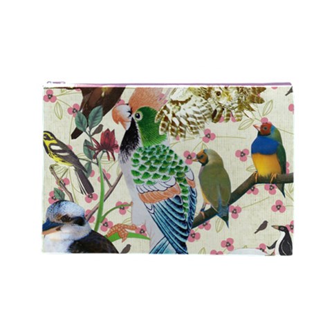 Pretty Birdies Cosmetic Bag (Large) from ArtsNow.com Front