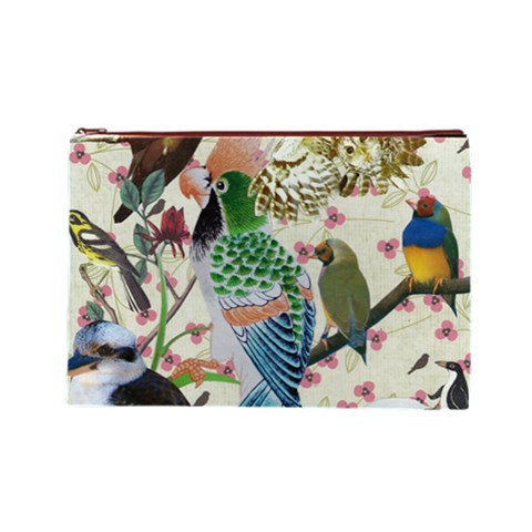 Pretty Birdies Cosmetic Bag (Large) from ArtsNow.com Front