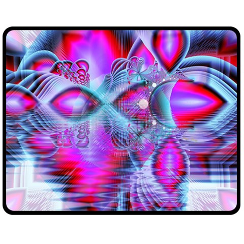 Crystal Northern Lights Palace, Abstract Ice  Fleece Blanket (Medium)  from ArtsNow.com 60 x50  Blanket Front