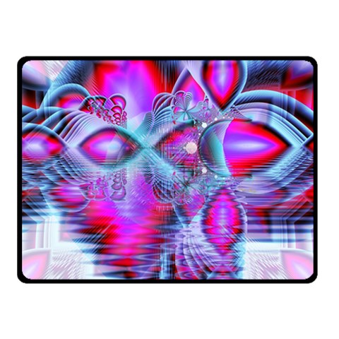 Crystal Northern Lights Palace, Abstract Ice  Double Sided Fleece Blanket (Small)  from ArtsNow.com 45 x34  Blanket Back