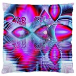 Crystal Northern Lights Palace, Abstract Ice  Large Flano Cushion Case (Two Sides)