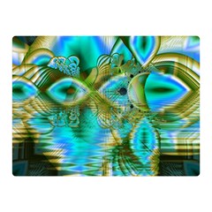 Crystal Gold Peacock, Abstract Mystical Lake Double Sided Flano Blanket (Mini)  from ArtsNow.com 35 x27  Blanket Front