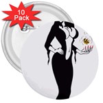 Halloween Sexy Witch 3  Button (10 pack)