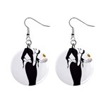 Halloween Sexy Witch 1  Button Earrings