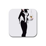 Halloween Sexy Witch Rubber Coaster (Square)