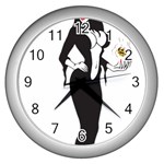 Halloween Sexy Witch Wall Clock (Silver)