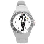 Halloween Sexy Witch Round Plastic Sport Watch (L)