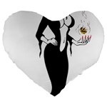 Halloween Sexy Witch Large 19  Premium Heart Shape Cushion