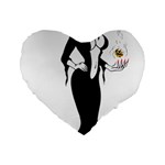 Halloween Sexy Witch Standard 16  Premium Flano Heart Shape Cushion 