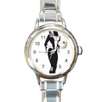 Halloween Sexy Witch Round Italian Charm Watch