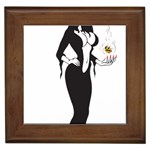 Halloween Sexy Witch Framed Tile