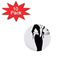 Halloween Sexy Witch 1  Mini Button (10 pack) 