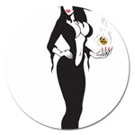 Halloween Sexy Witch Magnet 5  (Round)