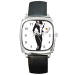 Halloween Sexy Witch Square Metal Watch