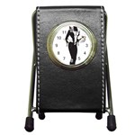 Halloween Sexy Witch Pen Holder Desk Clock