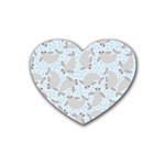 Manatees Rubber Heart Coaster (4 pack)