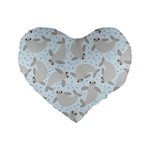 Manatees Standard 16  Premium Heart Shape Cushion 