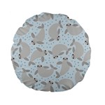 Manatees Standard 15  Premium Flano Round Cushion 