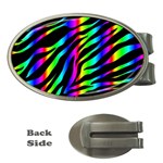 Zebra Rainbow Money Clip (Oval)