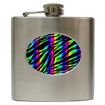 Zebra Rainbow Hip Flask (6 oz)