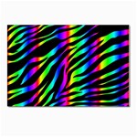 Zebra Rainbow Postcard 4 x 6  (Pkg of 10)