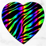 Zebra Rainbow Jigsaw Puzzle (Heart)